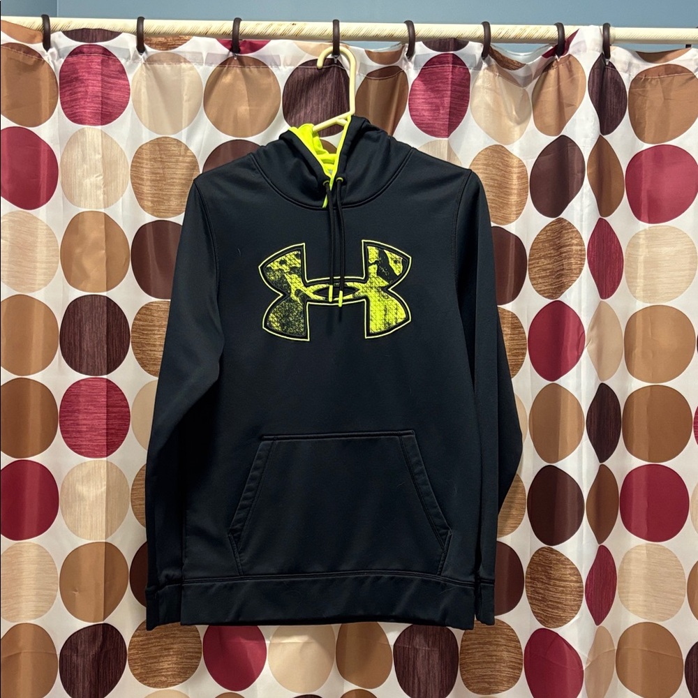 Under Armour Black Hoodie with Bright Yellow Logo